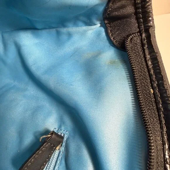 Coach Signature Leah Embossed Patent Leather Shoulder Tote Bag F14663 + Hang Tag - Picture 16 of 16